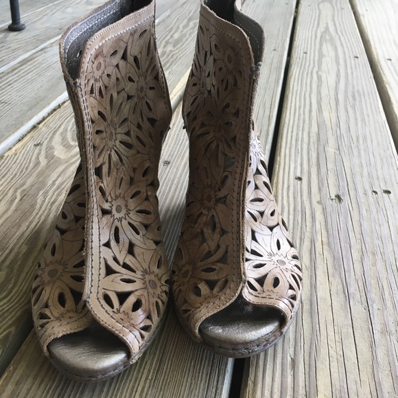 Jose Saenz detailed floral bootie, brown, size 40 - Picture 5 of 8